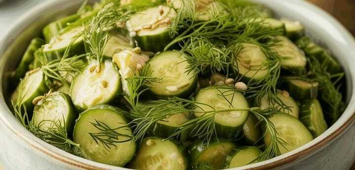 Gurkensalat mit Kümmel und Dill