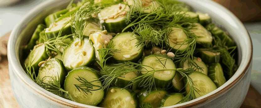 Gurkensalat mit Kümmel und Dill