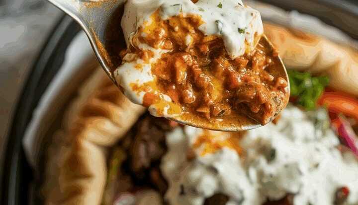 Gyros aus dem Ofen in Metaxasauce, superschnell fertig!