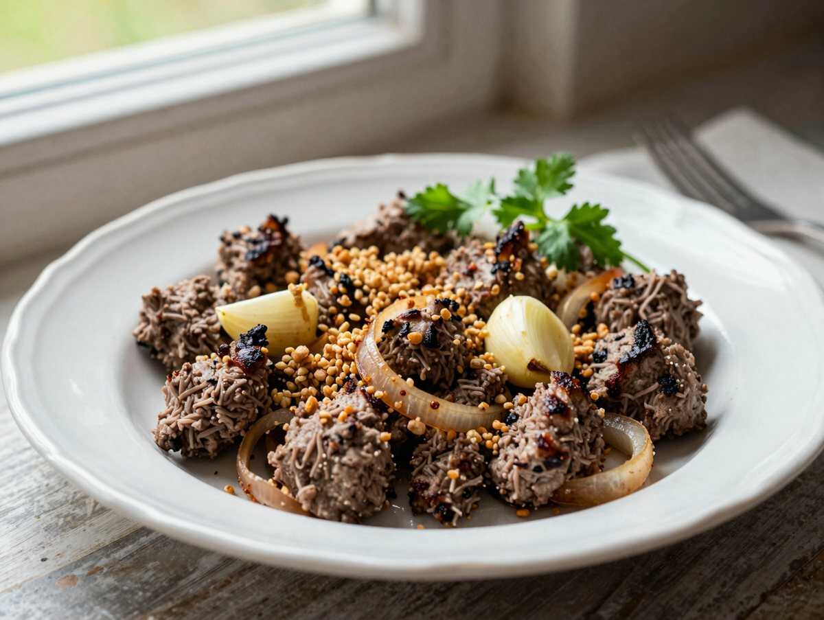 Hackfleisch-Taler mit Kräutern – während der Zubereitung
