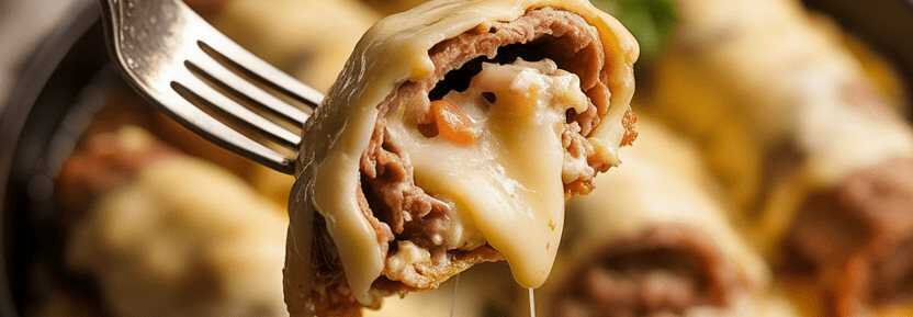Hackfleischröllchen gefüllt mit Käse – so sieht es fertig aus