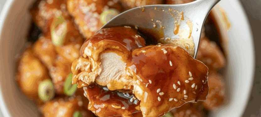 Hähnchen Teriyaki aus der Heißluftfritteuse – so sieht es fertig aus