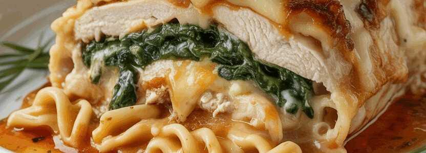 Hähnchenbrust gefüllt mit Spinat und Käse
