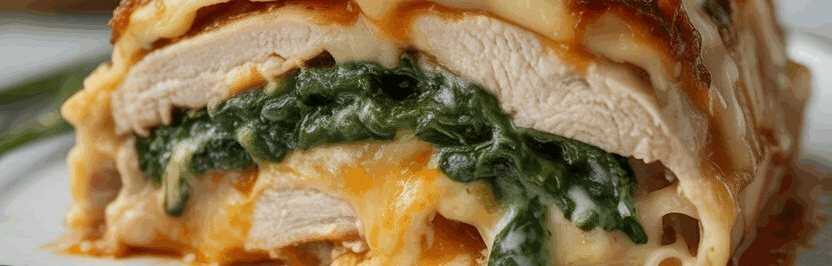 Hähnchenbrust gefüllt mit Spinat und Käse – so sieht es fertig aus