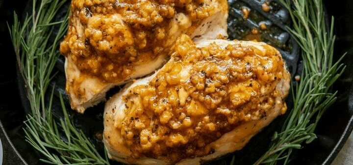 Hähnchenbrust mit Senf-Honig-Kruste aus dem Airfryer