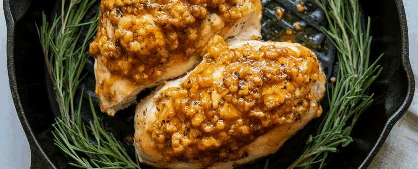Hähnchenbrust mit Senf-Honig-Kruste aus dem Airfryer
