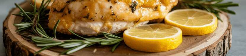 Hähnchenbrust mit Zitronen-Kräuter-Marinade aus dem Airfryer – so sieht es fertig aus