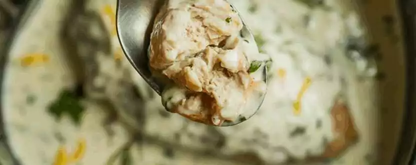 Hähnchenfilet mit Kräuterjoghurt aus der Heißluftfritteuse – so sieht es fertig aus