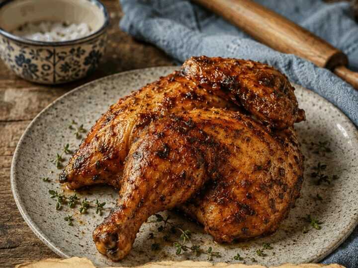 Halbes Hähnchen wie vom Grill aus dem Airfryer, das Rezept, das gerade auf Pinterest viral geht
