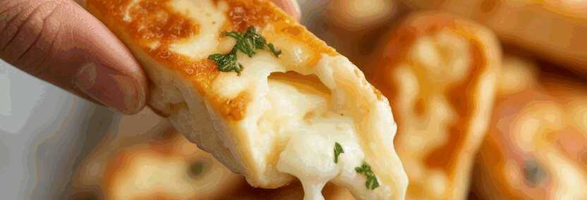 Halloumi-Sticks aus der Heißluftfritteuse – so sieht es fertig aus