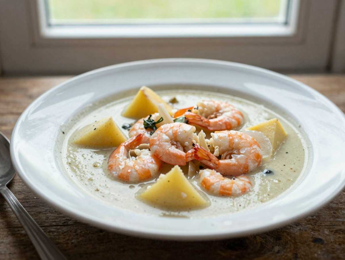 Herzhafte Garnelen-Mais-Suppe: Perfekt für Gemütliche Abende Zuhause! – während der Zubereitung