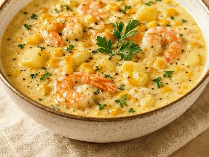 Herzhafte Garnelen-Mais-Suppe: Perfekt für Gemütliche Abende Zuhause!