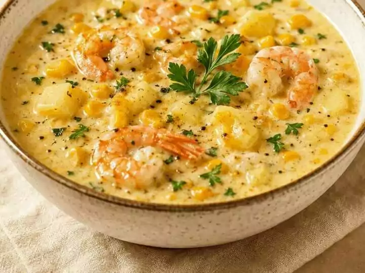 Herzhafte Garnelen-Mais-Suppe: Perfekt für Gemütliche Abende Zuhause!