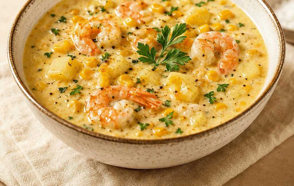 Herzhafte Garnelen-Mais-Suppe: Perfekt für Gemütliche Abende Zuhause!