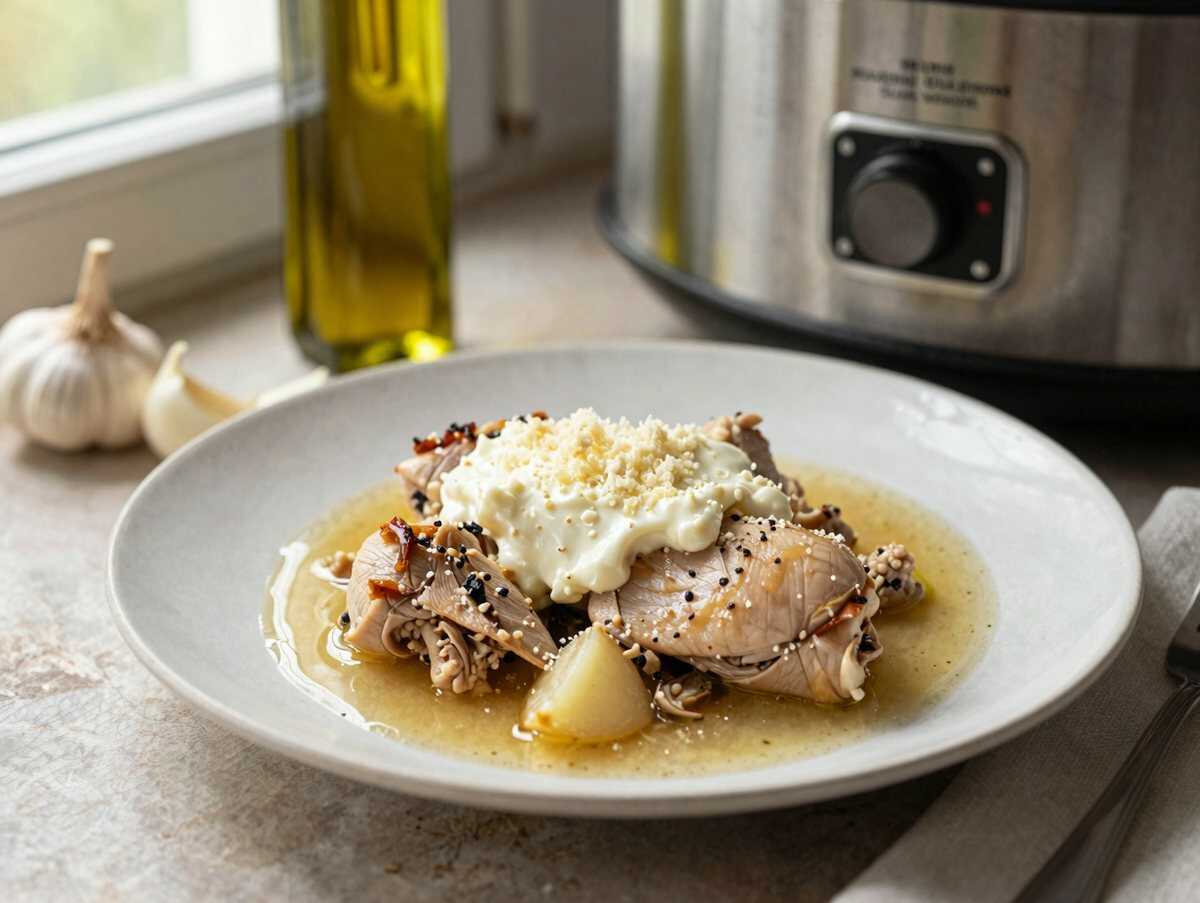 Herzhafte Toskana-Hühnchen aus dem Slow Cooker: Mühelose Familienabende garantiert! – während der Zubereitung