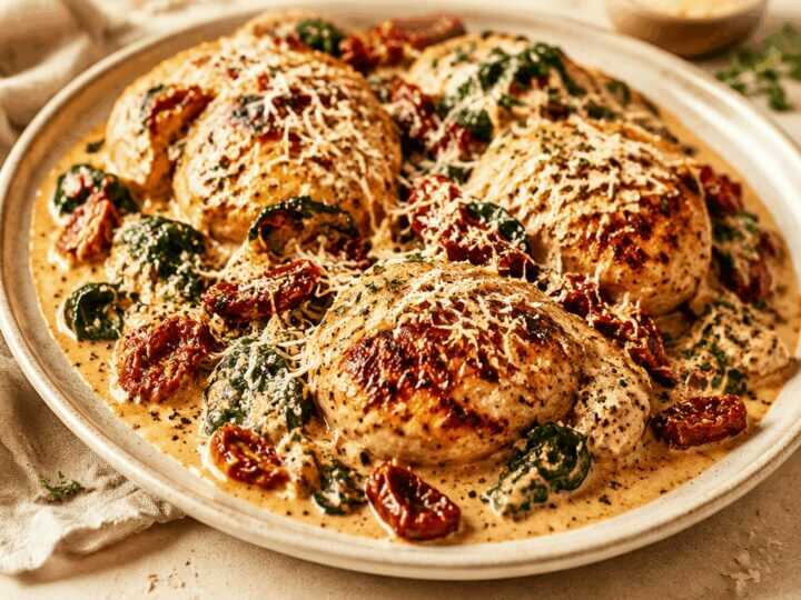 Herzhafte Toskana-Hühnchen aus dem Slow Cooker: Mühelose Familienabende garantiert!