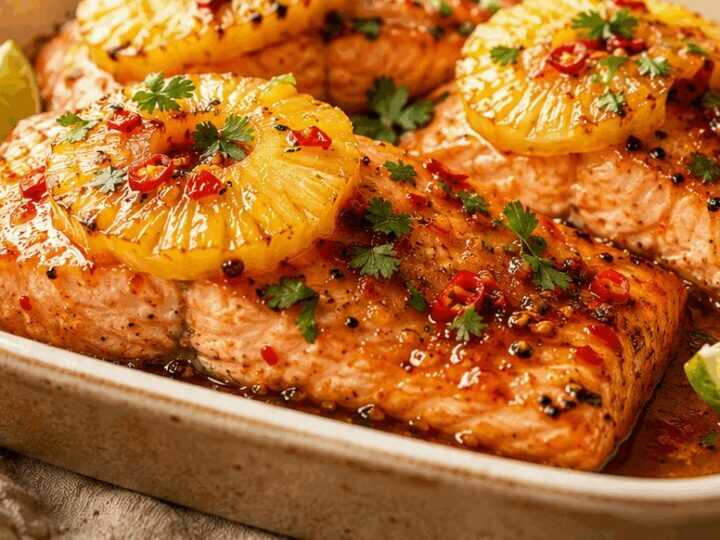 Herzhafter Ananas-Lachs aus dem Ofen: Schnelles, Gesundes & Thai-Gericht für den ultimativen Genuss!