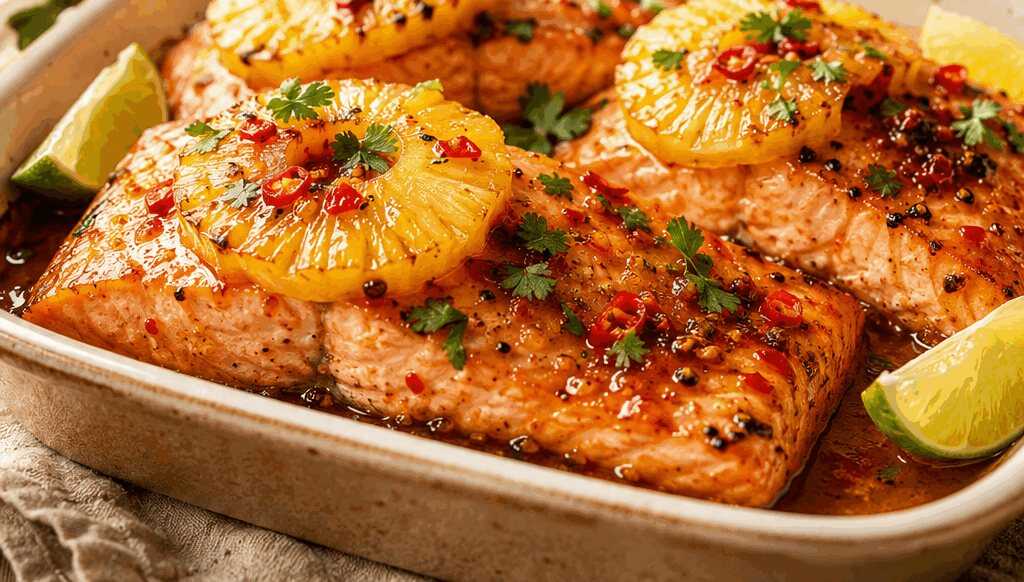 Herzhafter Ananas-Lachs aus dem Ofen: Schnelles, Gesundes & Thai-Gericht für den ultimativen Genuss!