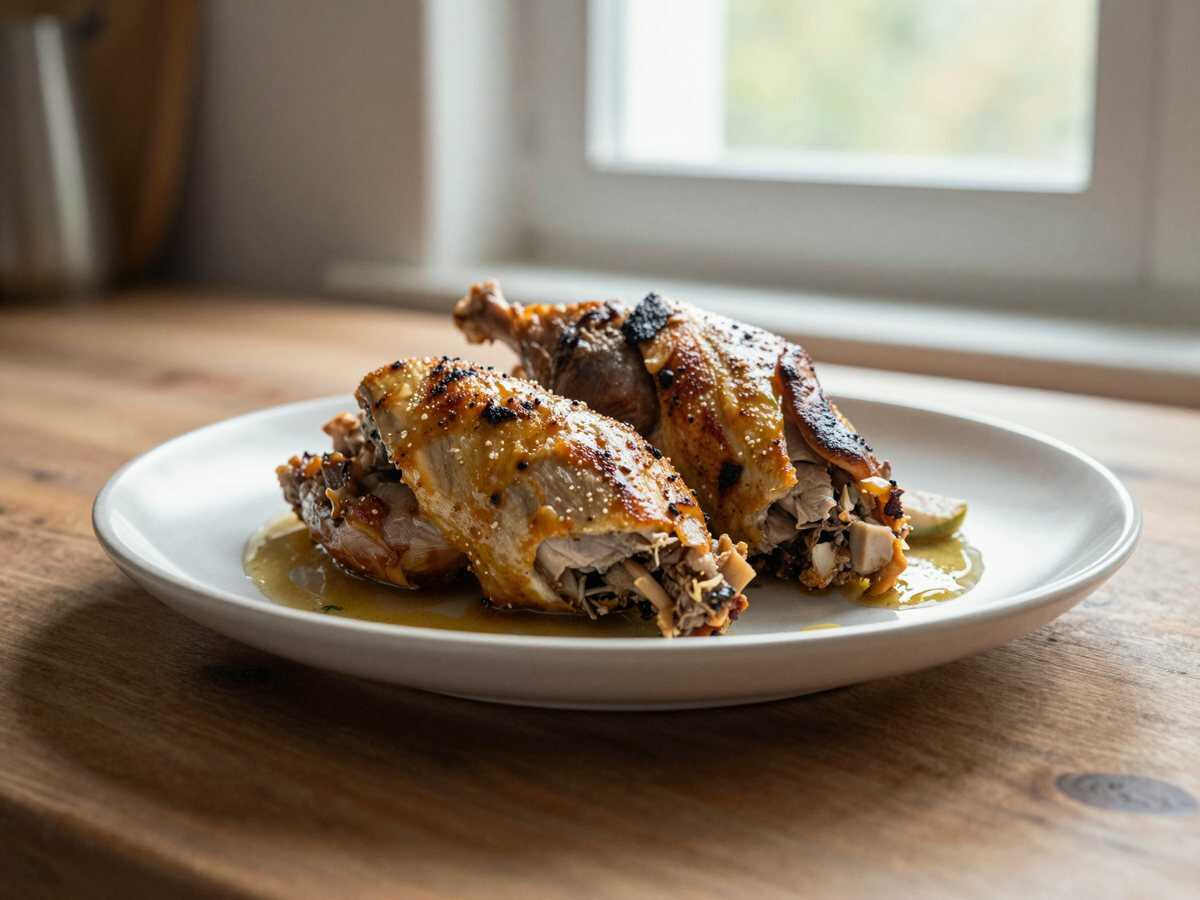 Herzhaftes Hähnchen-Souvlaki: Schnell und Lecker im Air Fryer! – während der Zubereitung