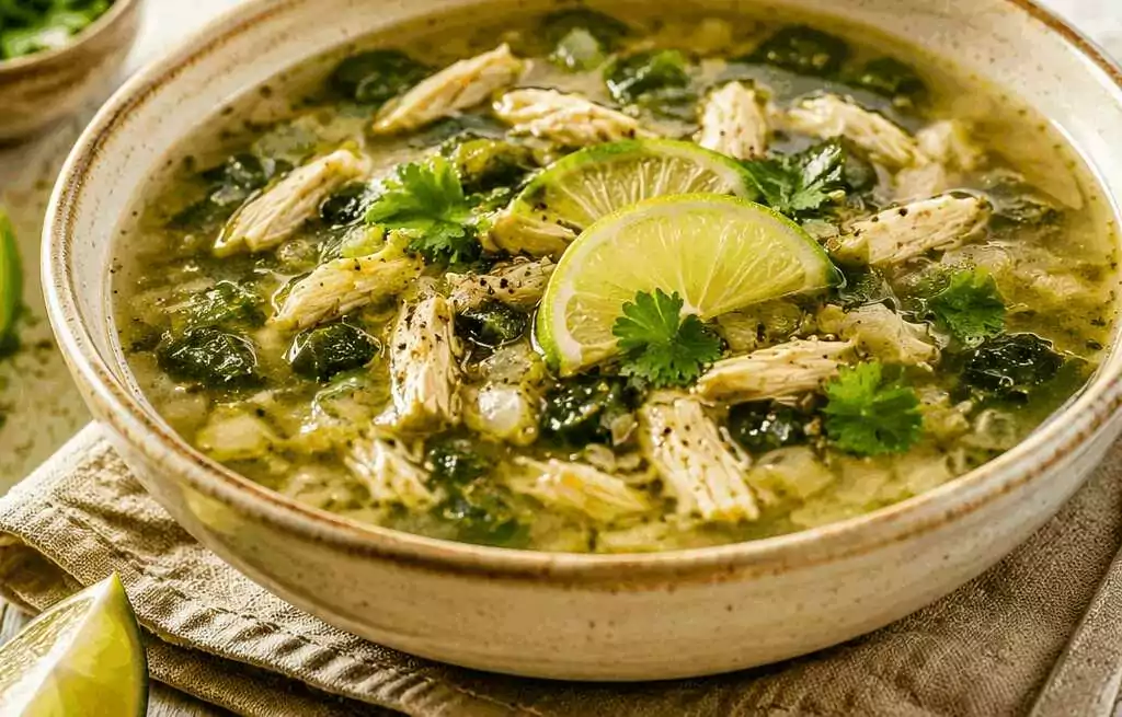 Herzliche Hühnersuppe mit Poblano: Eine Umarmung für die Seele in jedem Löffel!