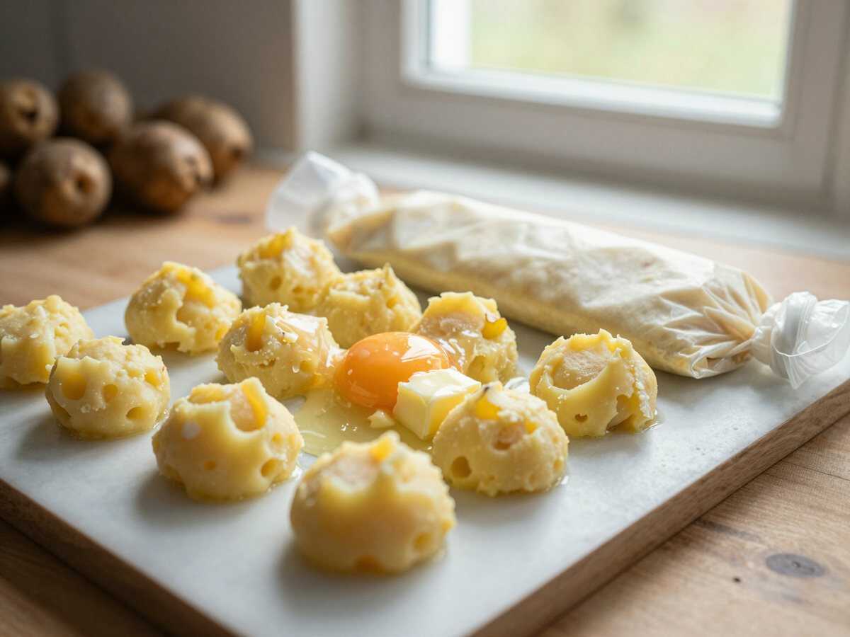 Herzoginkartoffeln wie vom Festessen – in 20 Minuten auf dem Tisch – während der Zubereitung