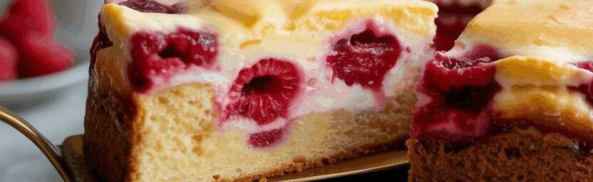 Himbeer Kasekuchen mit 250 g Naturjoghurt ohne Schinckschnack – so sieht es fertig aus
