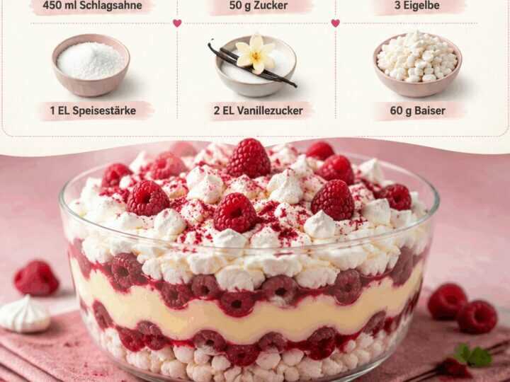 Himbeertraum-Dessert: So einfach gelingt der Schneesturm-Nachtisch