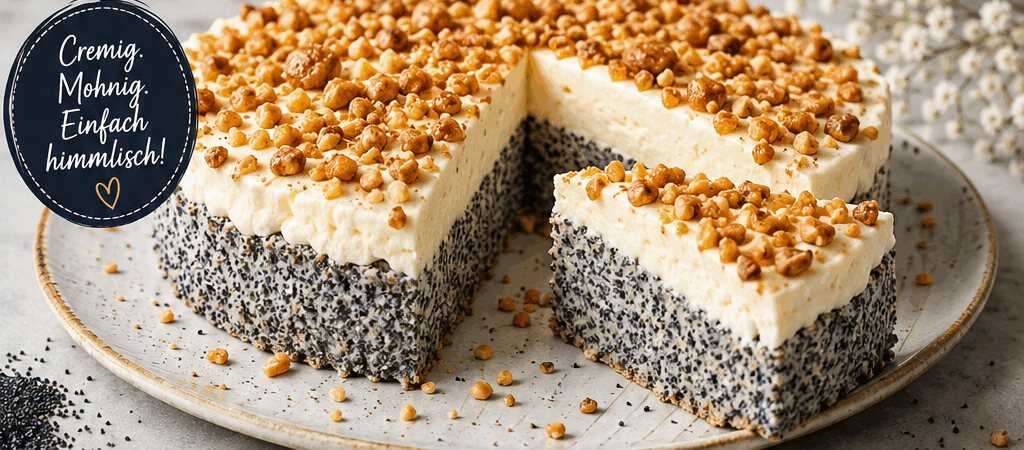 Mohnkuchen-Kreation ohne Boden