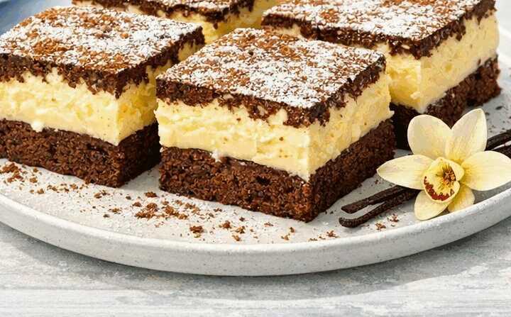 Himmlische Puddingschnitten mit saurer Sahne – Ein Rezept zum Verlieben!