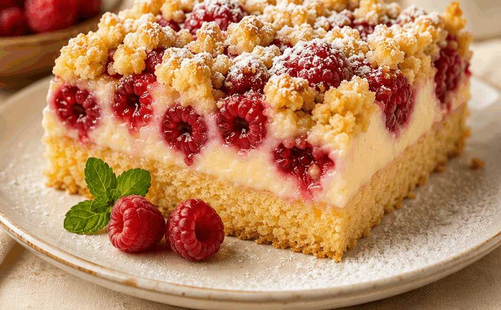 Himbeer-Pudding-Kuchen