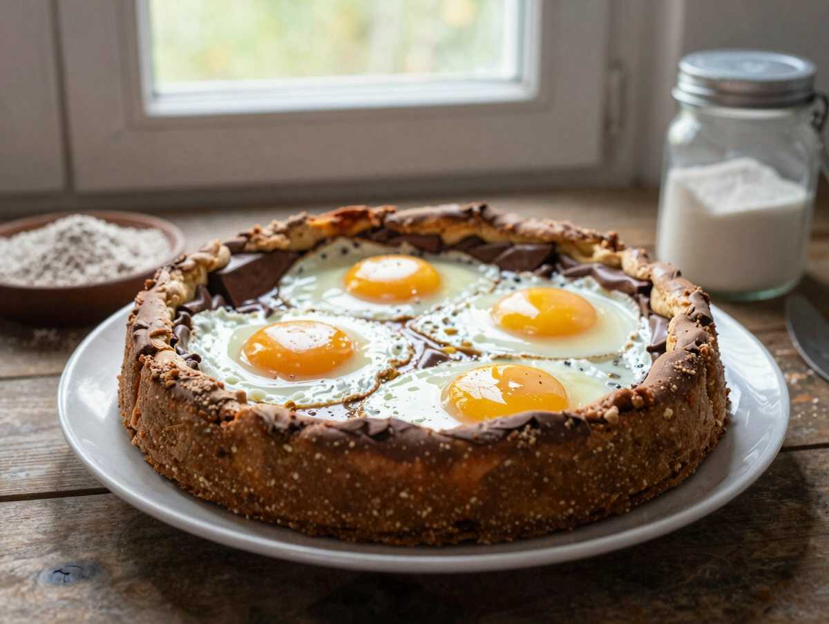 Himmlischer Kuchen: Skyr und Schokostückchen treffen aufeinander! – während der Zubereitung