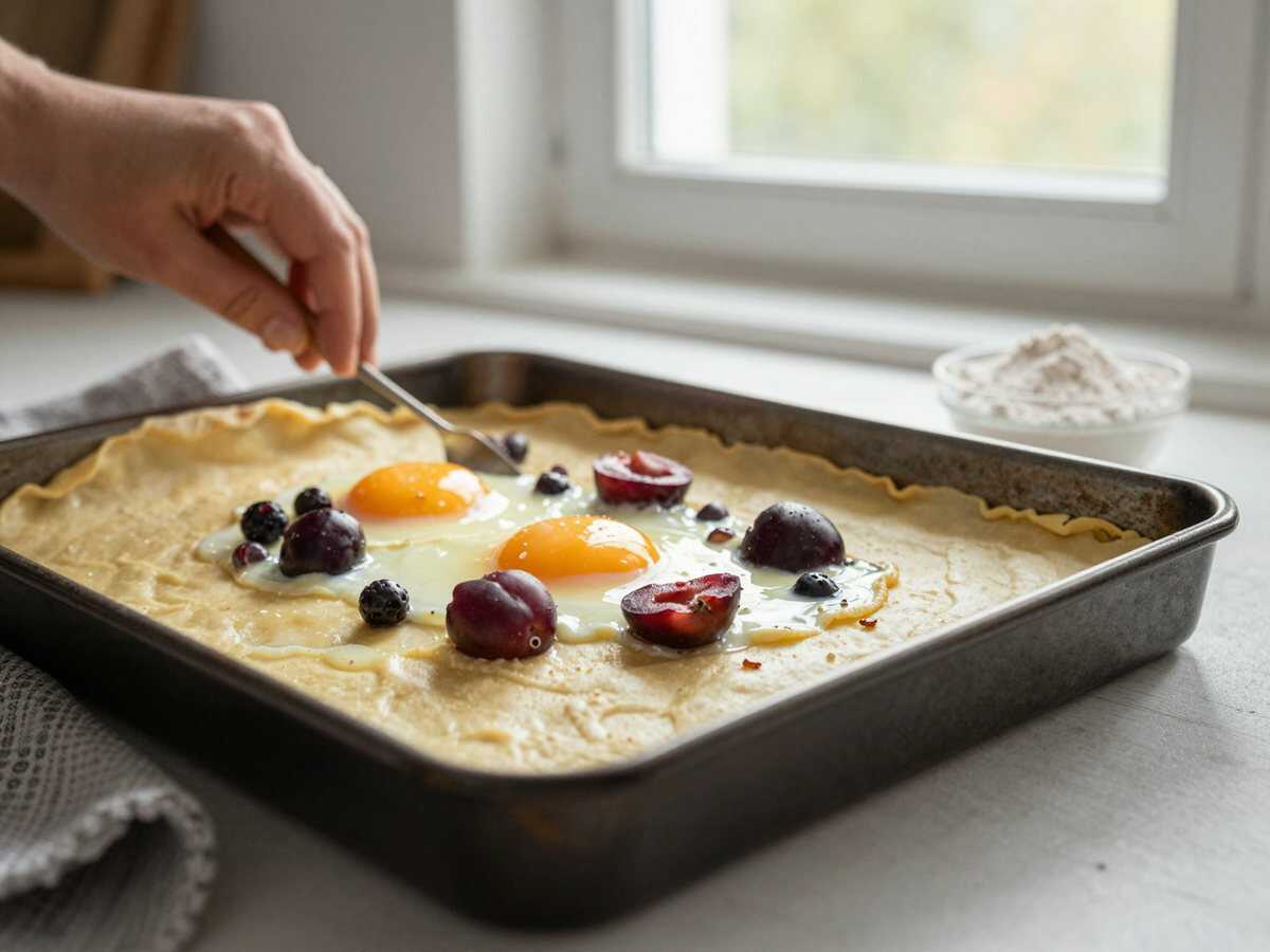 Himmlisches Rezept für unwiderstehliche Johannisbeerschnitten – während der Zubereitung