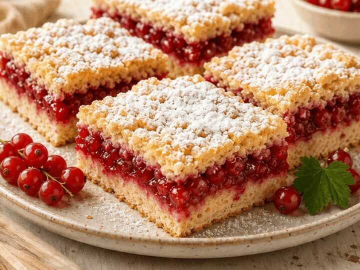 Himmlisches Rezept für unwiderstehliche Johannisbeerschnitten