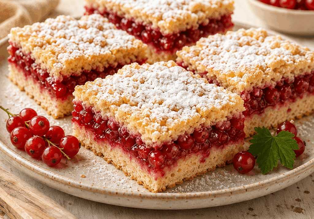 Himmlisches Rezept für unwiderstehliche Johannisbeerschnitten