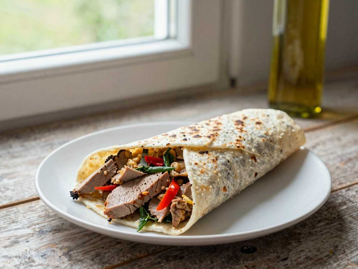 Honig-Senf-Hühnchen-Wraps, die alle begeistern werden! – während der Zubereitung