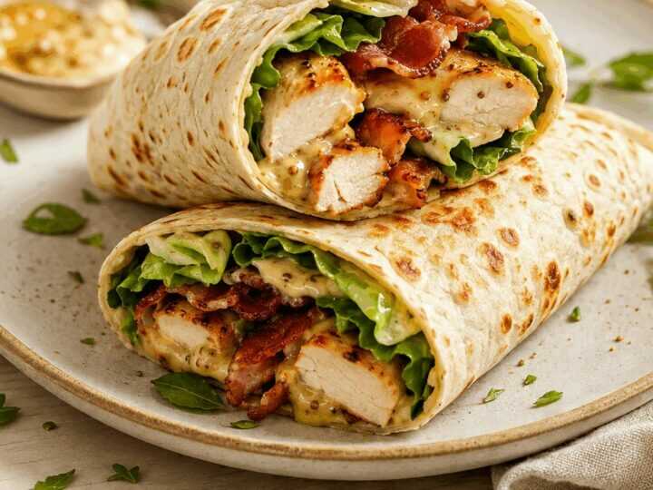Honig-Senf-Hühnchen-Wraps, die alle begeistern werden!