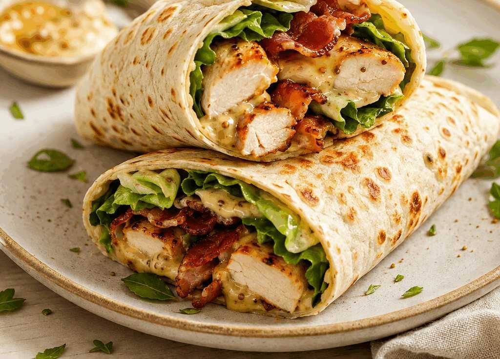 Honig-Senf-Hühnchen-Wraps, die alle begeistern werden!
