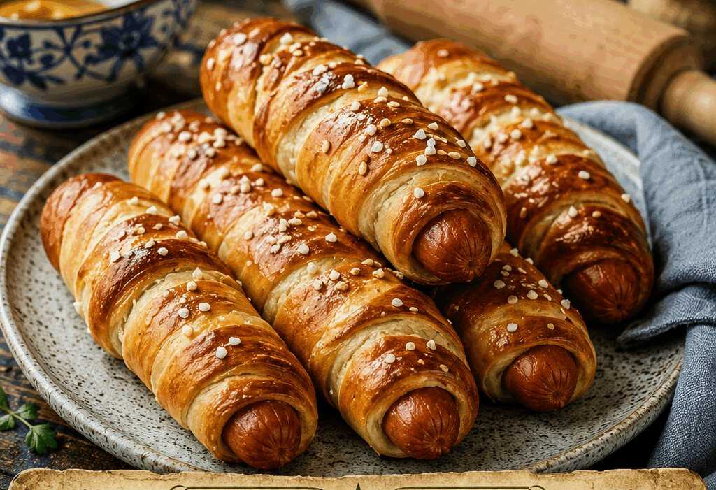 Hot Dogs im Brezelteig aus dem Airfryer