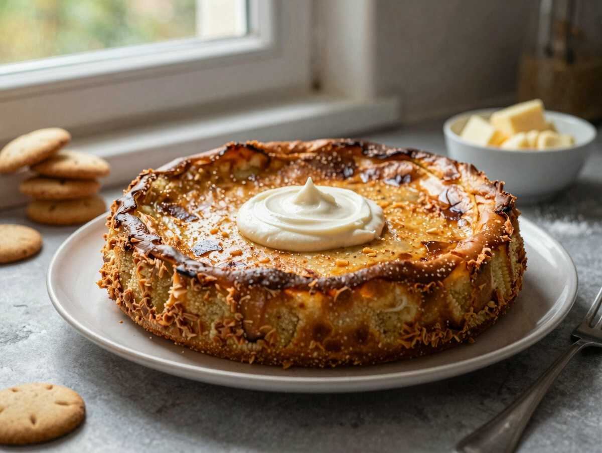 Ich brauche nur 3 Minuten Zubereitung, Käsekuchen mit 800 g Quark – während der Zubereitung
