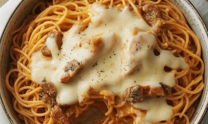 Ich habe noch nie so leckere Spaghetti gegessen mit 100 g Parmesan