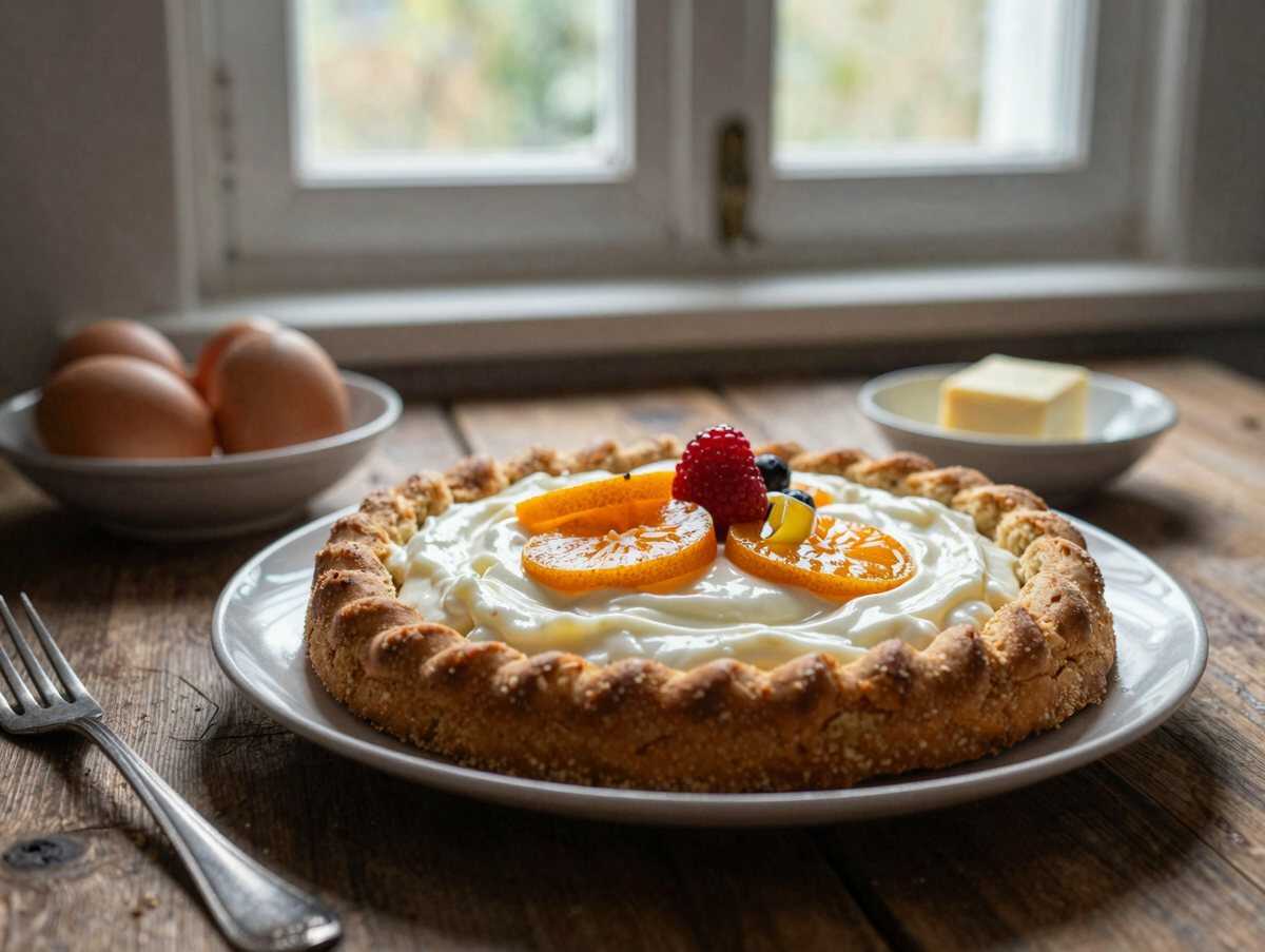 Ich nehme Paradiescreme und 400 g Sahne für den Mandarinen Fantakuchen – während der Zubereitung