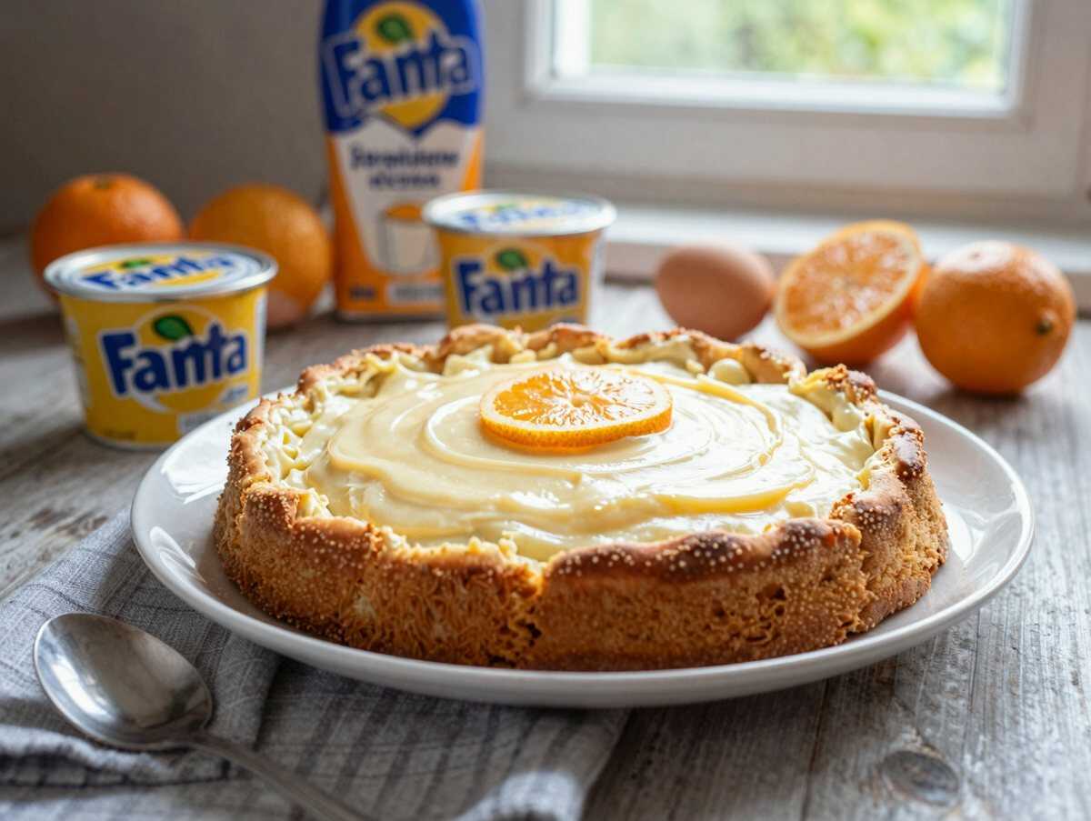 Ich nehme Paradiescreme und 400 g Sahne für Mandarinen Fantakuchen – während der Zubereitung