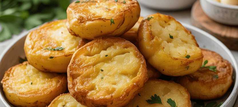 Ich vermische 1 kg Kartoffeln mit 1 Zwiebel fur Karrtoffelfrikadellen