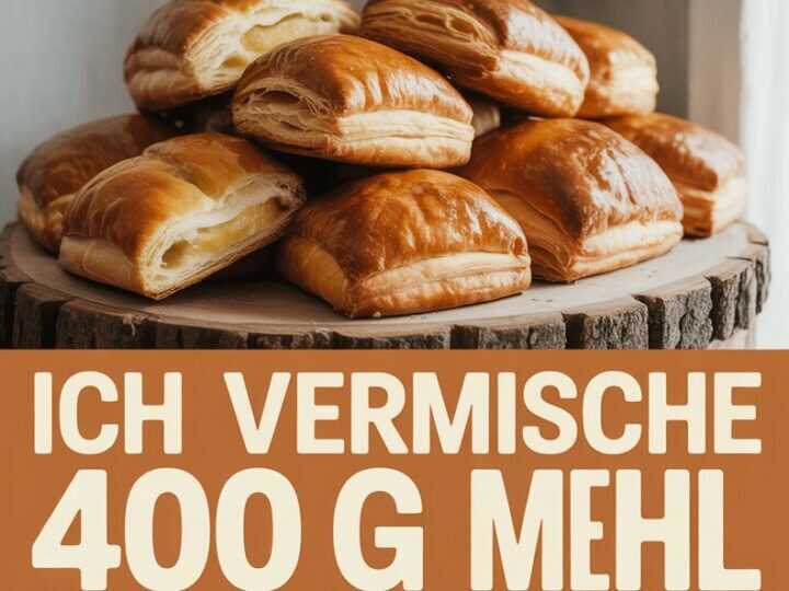 Ich vermische 400 g Mehl mit 250 g Butter für die Traumstücke