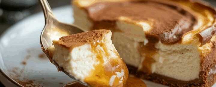 Ich verühre 250g Quark mit Frischkäse, Zimt Käsekuchen in 15 Minuten