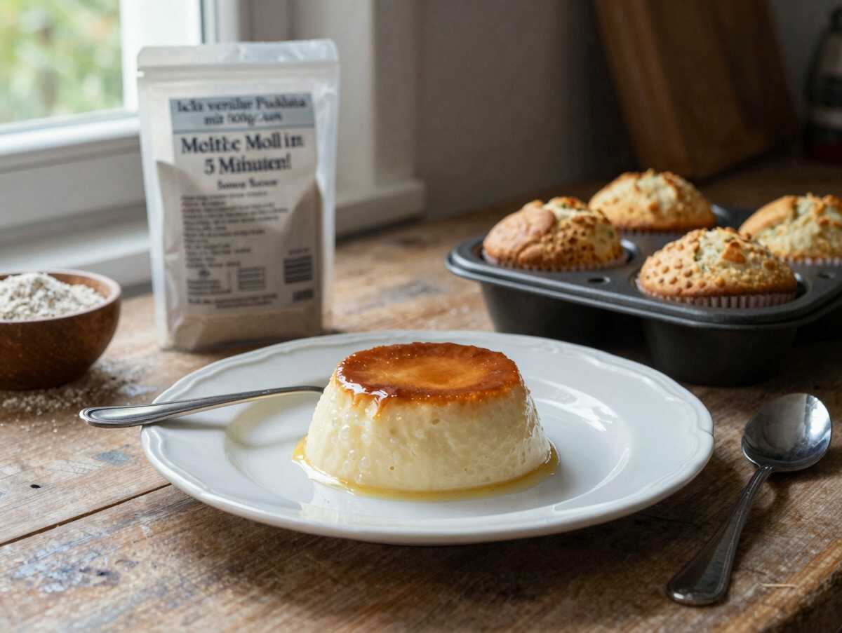 Ich verühre Pudding mit 500g Quark, Muffins in 5 Minuten! – während der Zubereitung