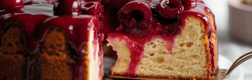 Kirschkuchen mit Rührteig und 300 g entsteinten Kirschen