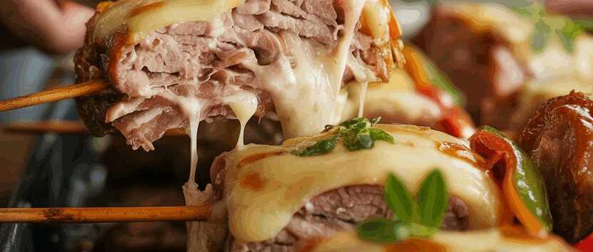 Im Ofen gebackene Schweinespieße in 15 Minuten zubereitet – so sieht es fertig aus
