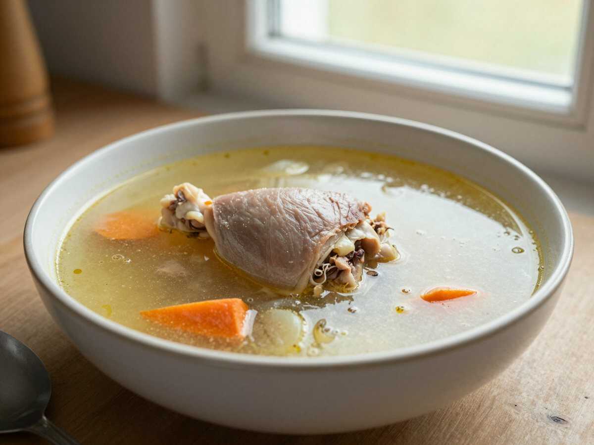 Immunstärkende Kurkuma Hühnersuppe die ich immer wieder koche – während der Zubereitung