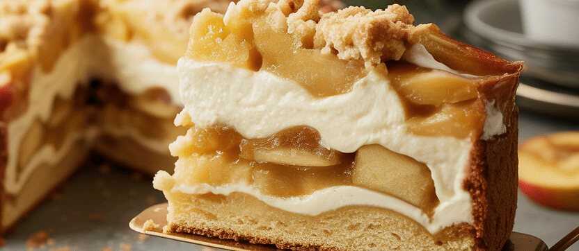 In 10 Minuten zubereitet Weihnachtlicher Apfel Schmand Kuchen